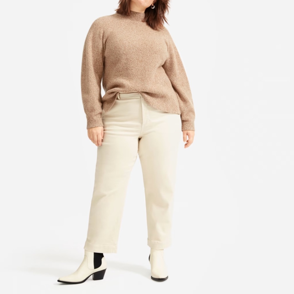 Everlane - The Straight Leg Crop Sandstone Size 4